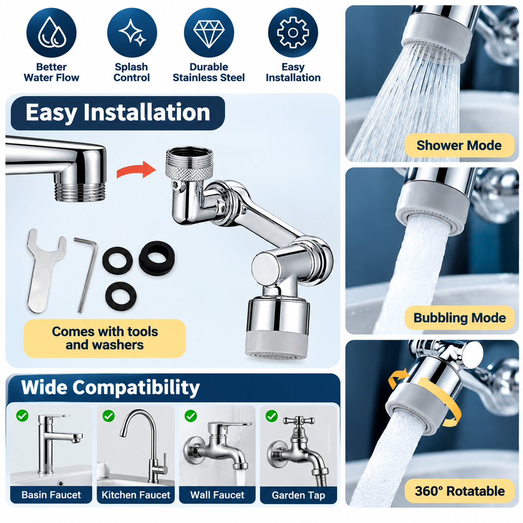 2 Mode Kitchen Tap Extender