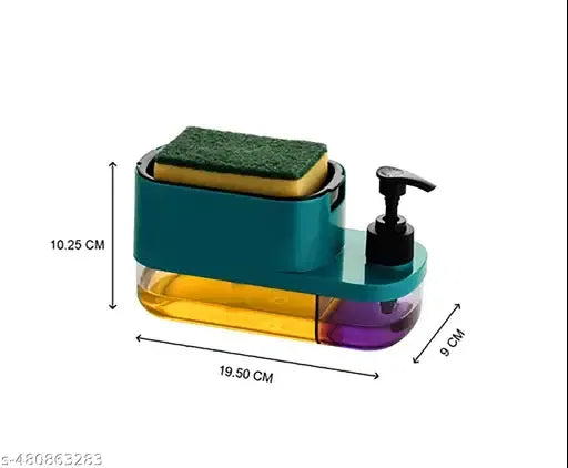 3-in-1 Kitchen Soap Dispenser with Sponge Holder – Dishwashing Liquid Pump | Xorvessa
